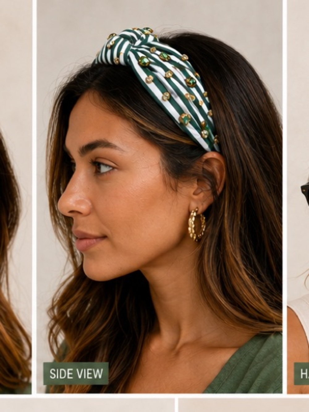 ✨ New With Tags Gem Embellished Knotted Headband ✨ - Picture 2 of 8